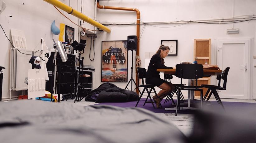Met Miet in LaVallée, haar atelier in Molenbeek.